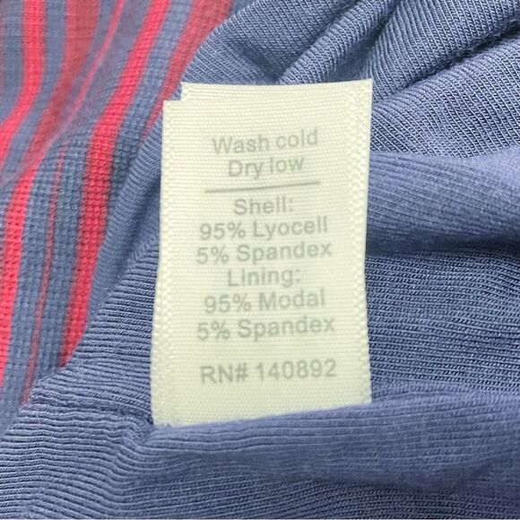 Marine Layer Lexi Rib Daytime Midi Tank Dress Cabernet Navy Stripe Size Large - Picture 11 of 14